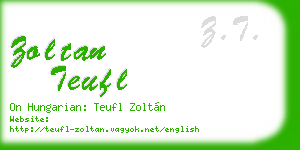 zoltan teufl business card